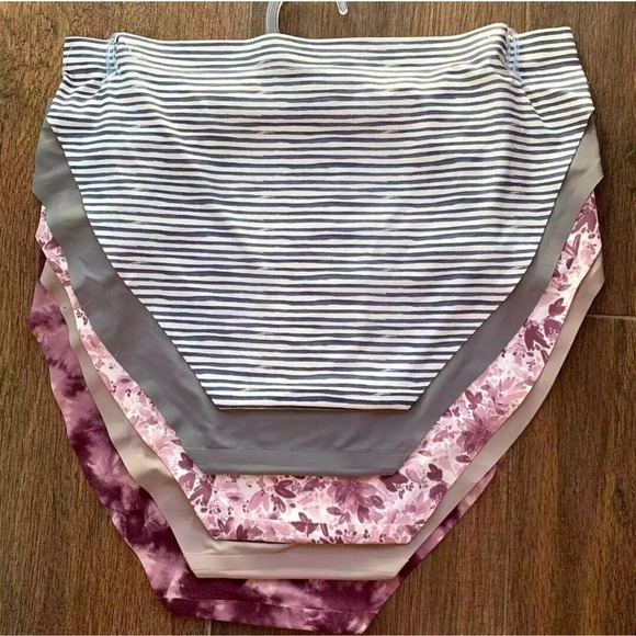 5 Rae Dunn No Show Bikinis Size Large panties underwear intimates Inspirational - Picture 4 of 10